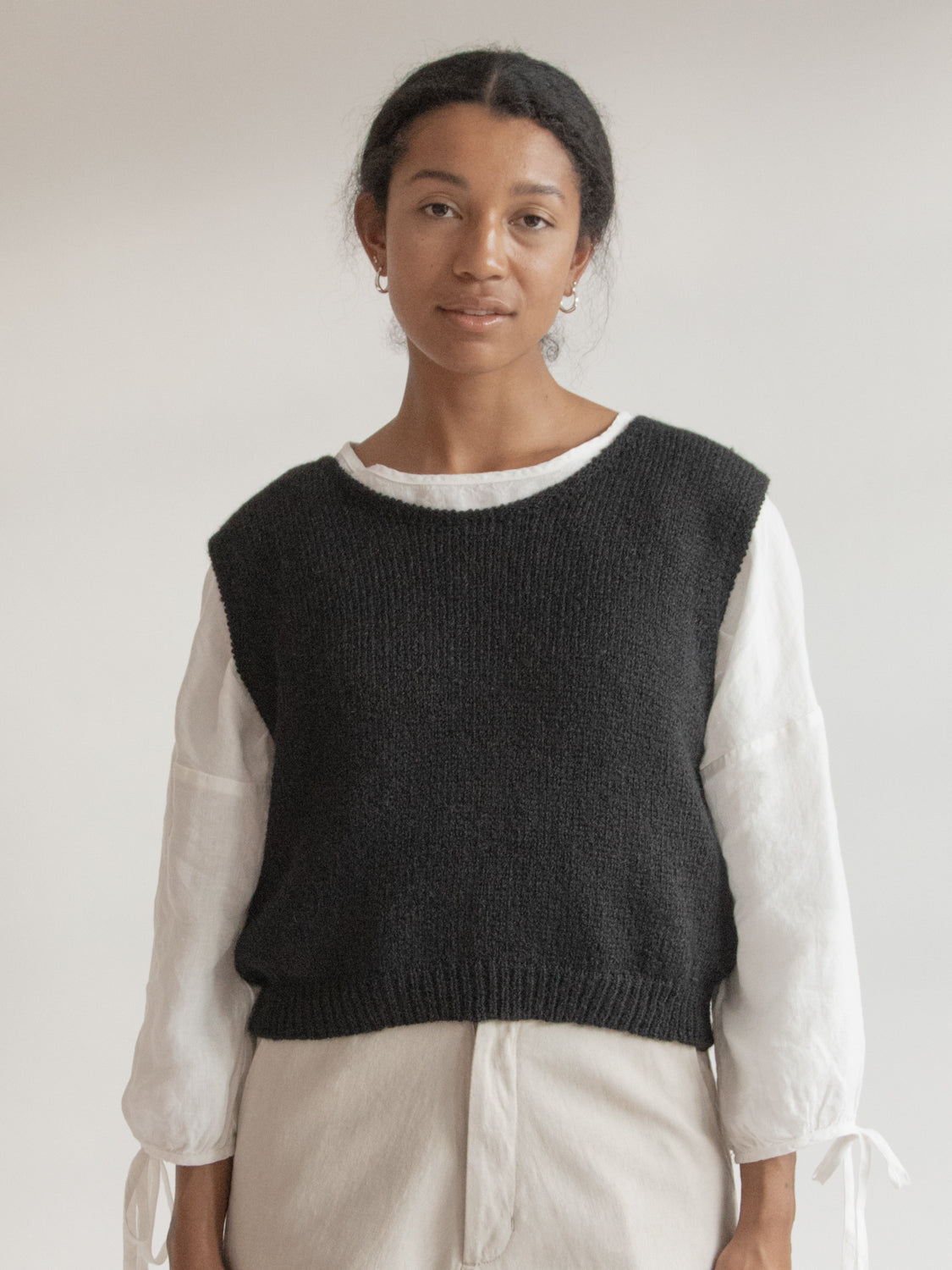 Briar Knit Vest in Noir