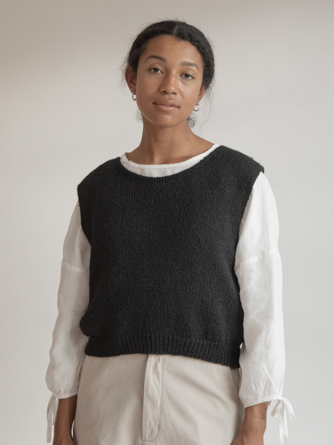 Briar Knit Vest in Noir
