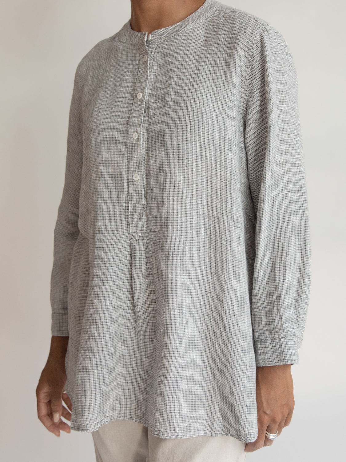 Theo Tunic in Dove Check