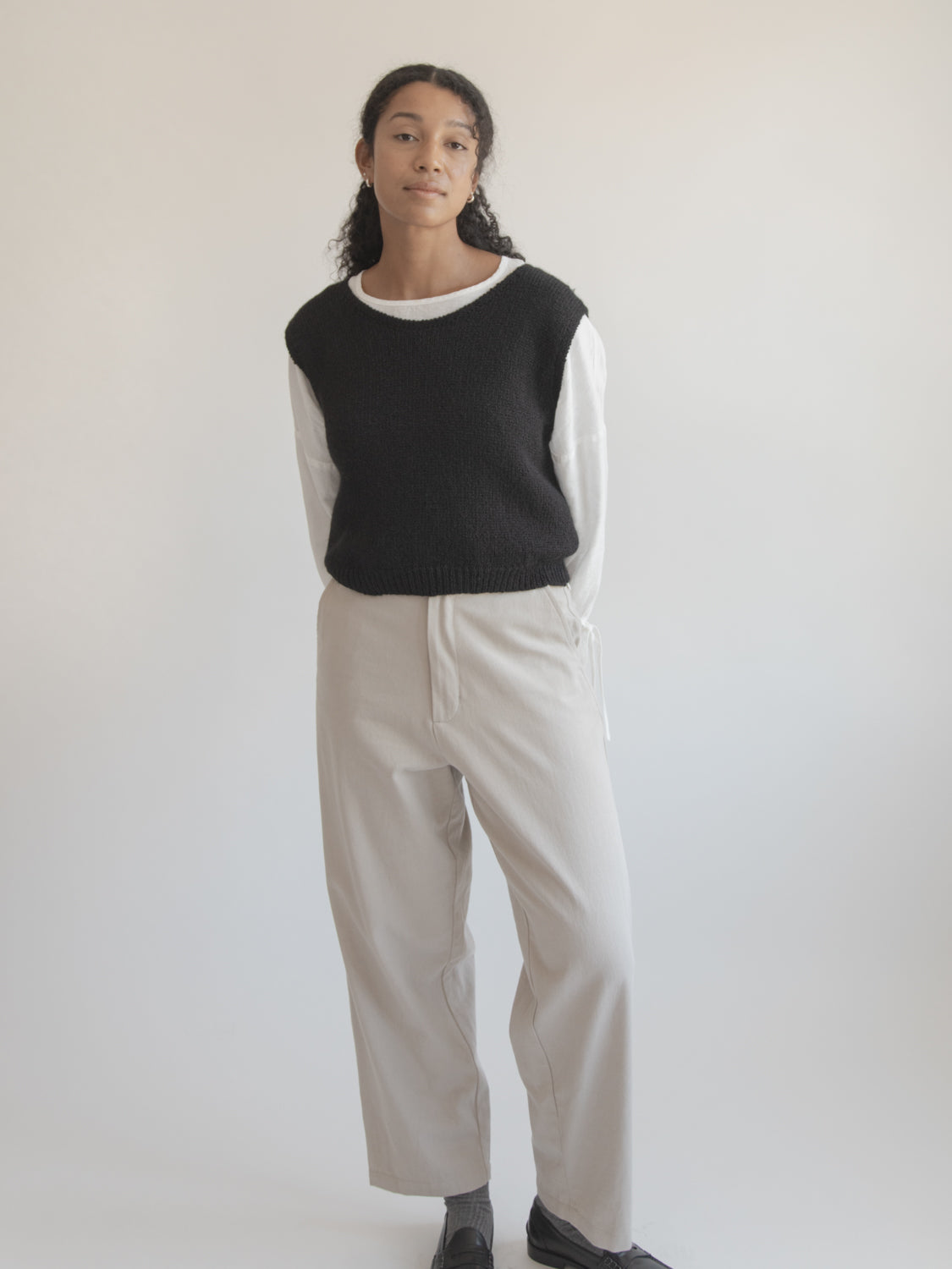Briar Knit Vest in Noir