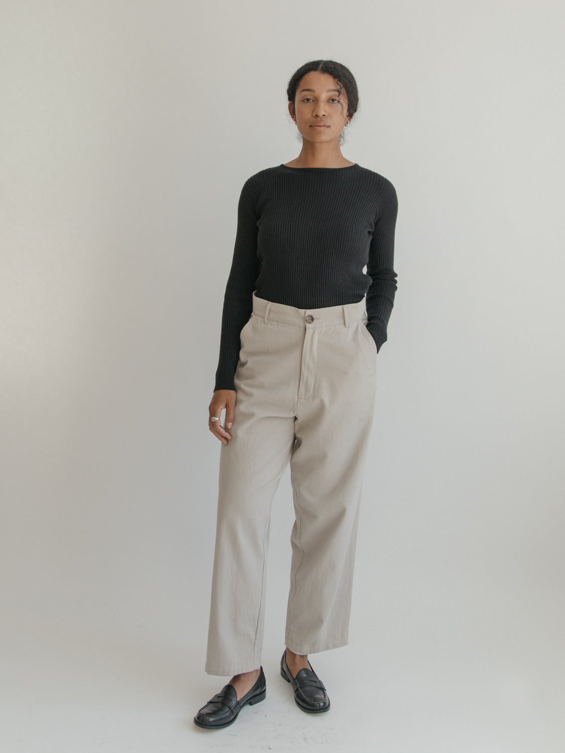 Anna Knit Top in Noir