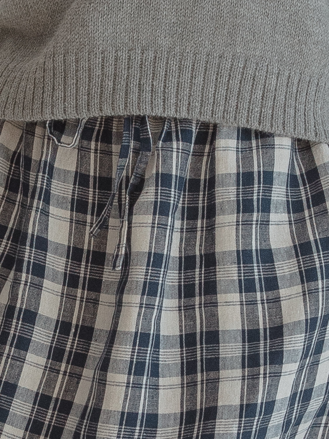 Adrie Skirt in Navy Plaid