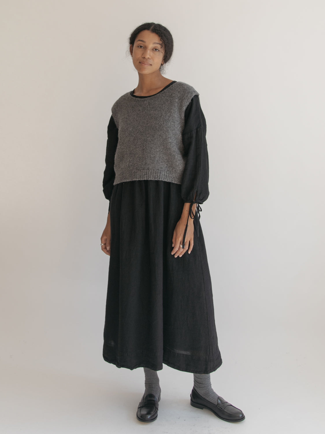 Briar Knit Vest in Charcoal
