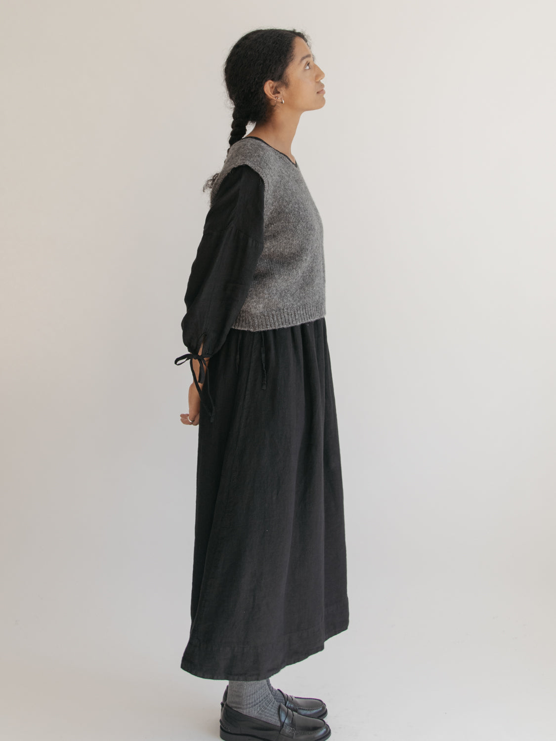 Briar Knit Vest in Charcoal