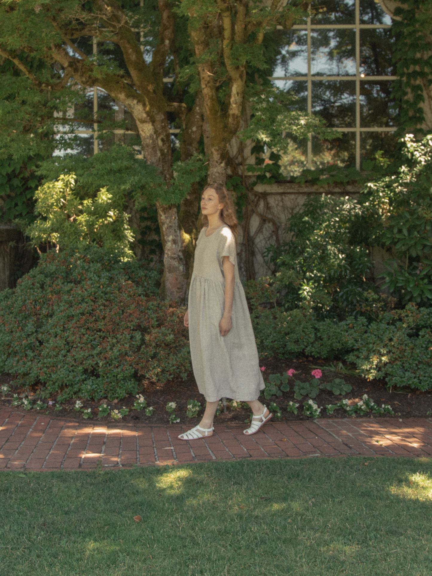 Hazel Dress in Chocolate Stripe