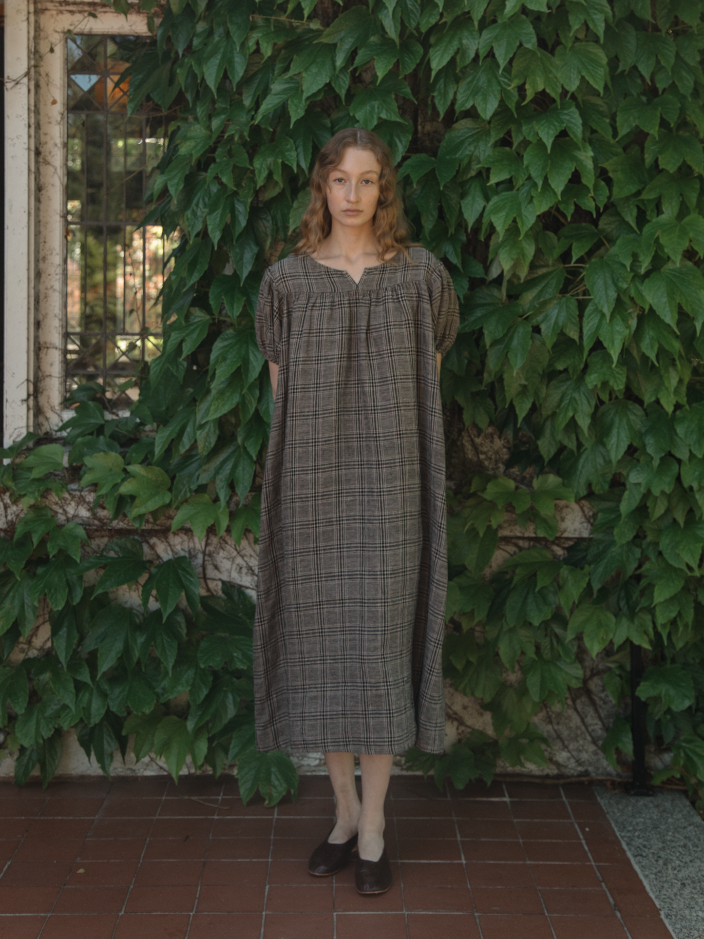 Lucy Dress Grey Plaid