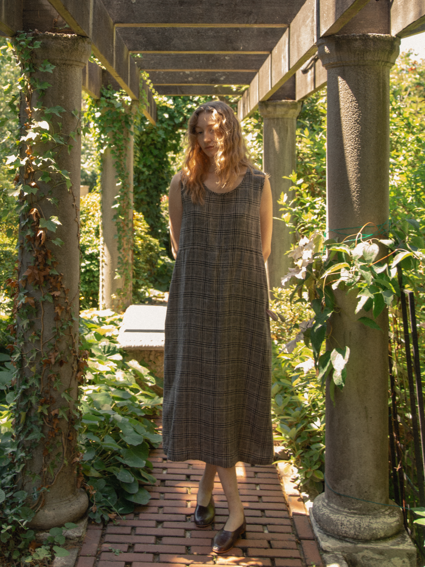Heidi Dress Grey Plaid