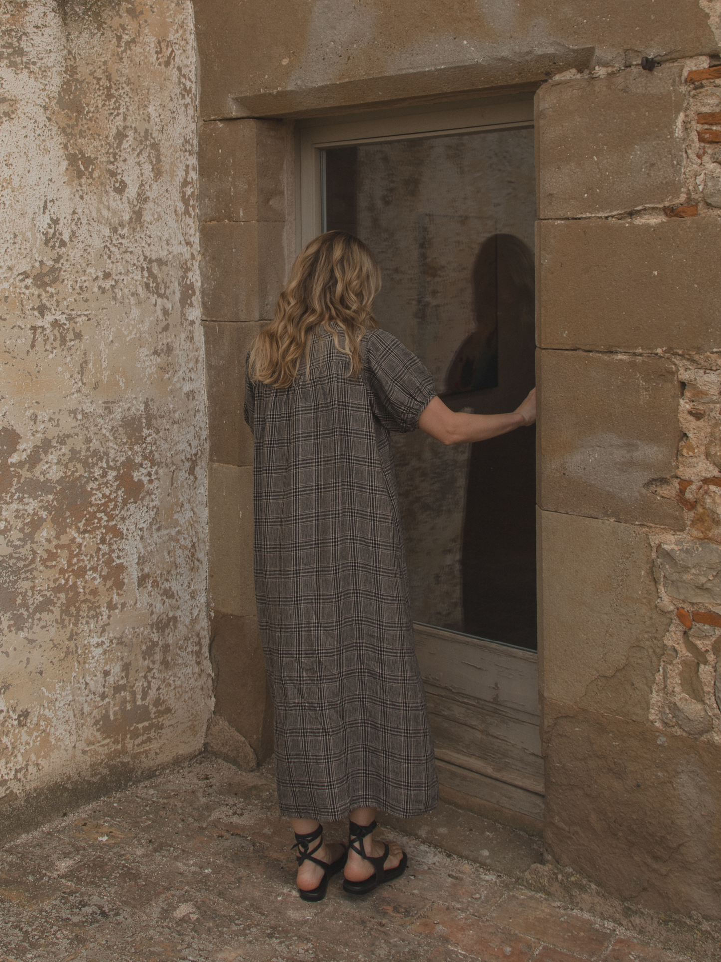 Lucy Dress Grey Plaid