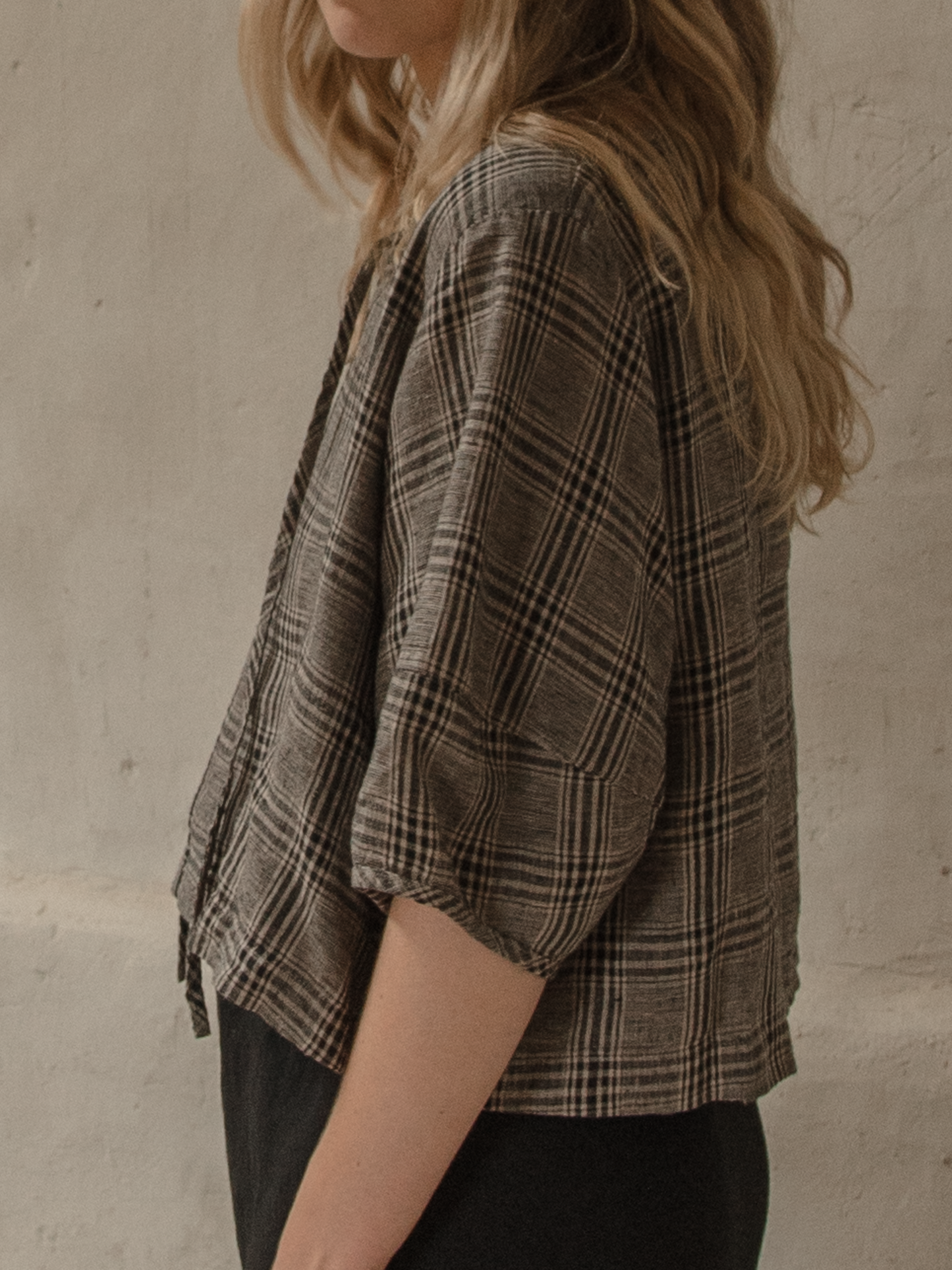 Blair Top Grey Plaid