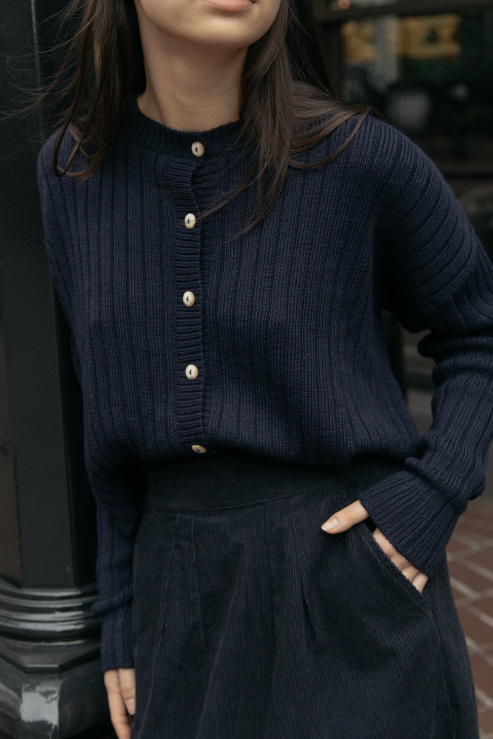 Bryn Cardigan in Navy