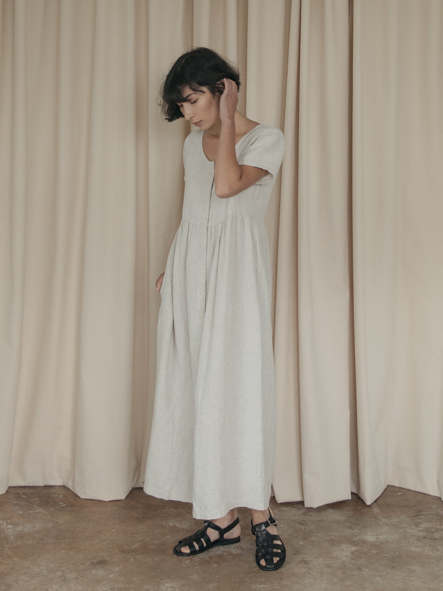 Wren Dress in Oatmeal