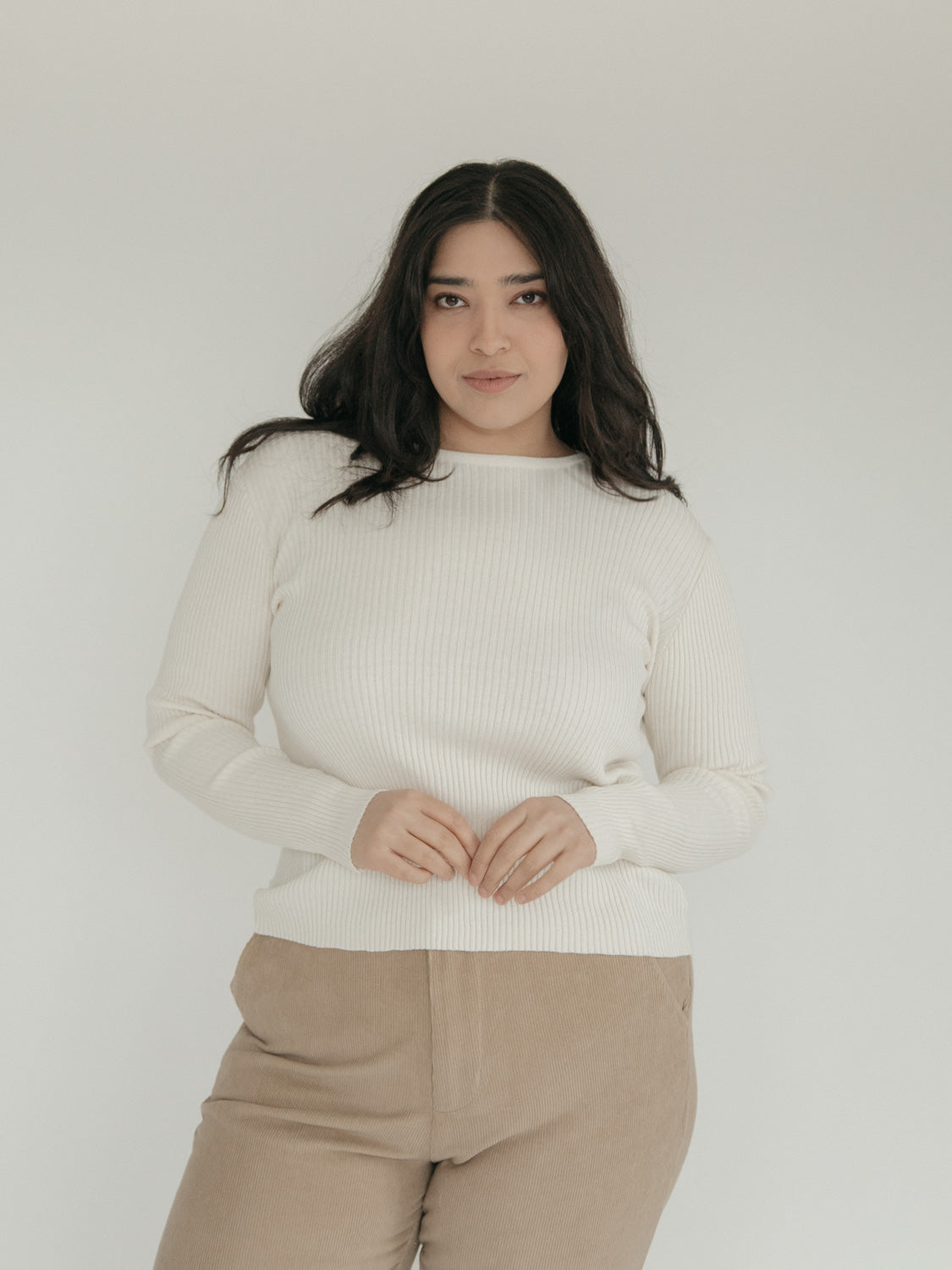 Anna Knit Top in Ivory