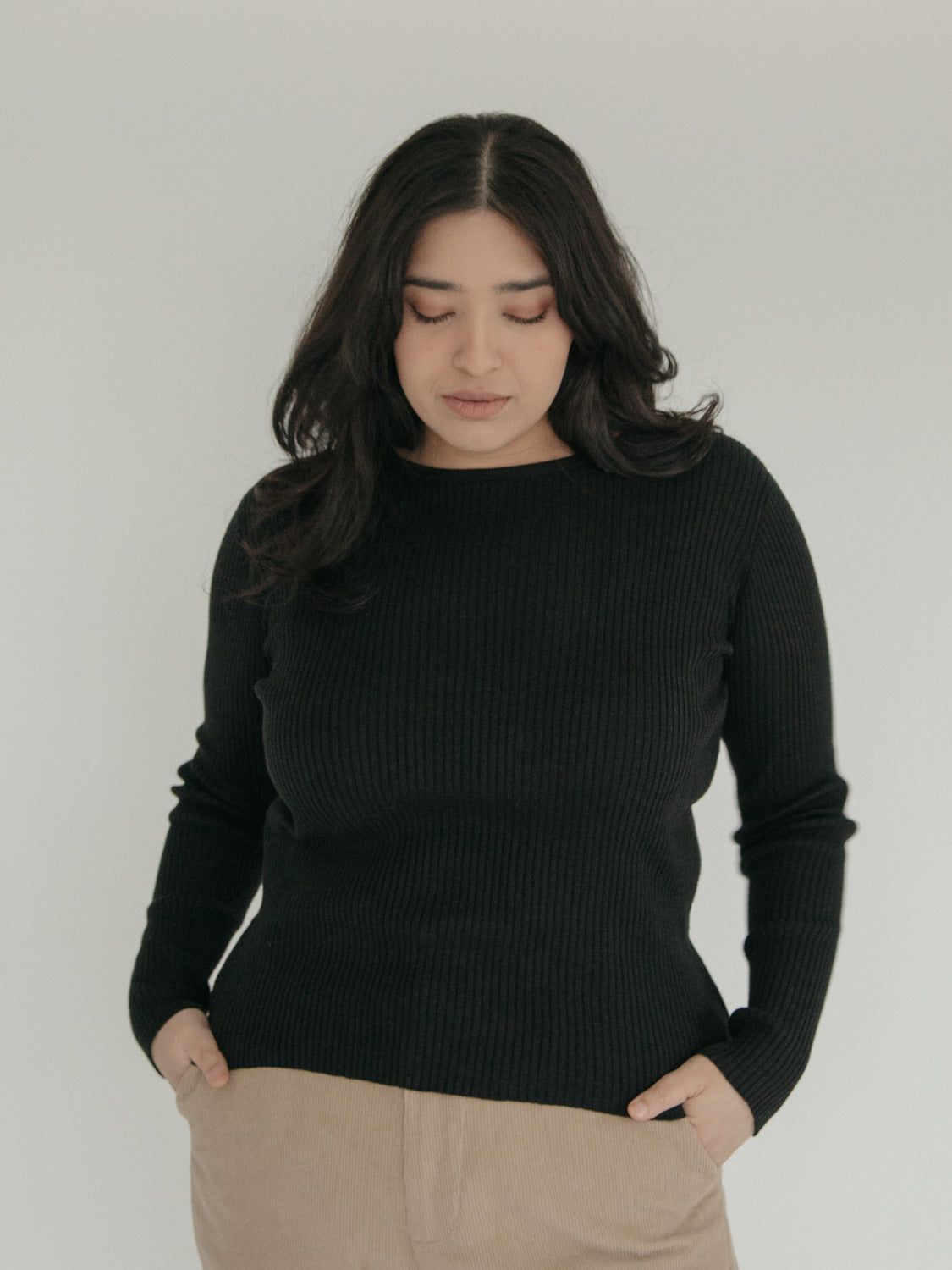 Anna Knit Top in Noir