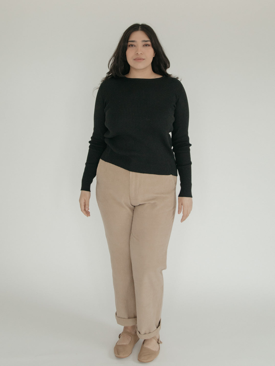 Anna Knit Top in Noir