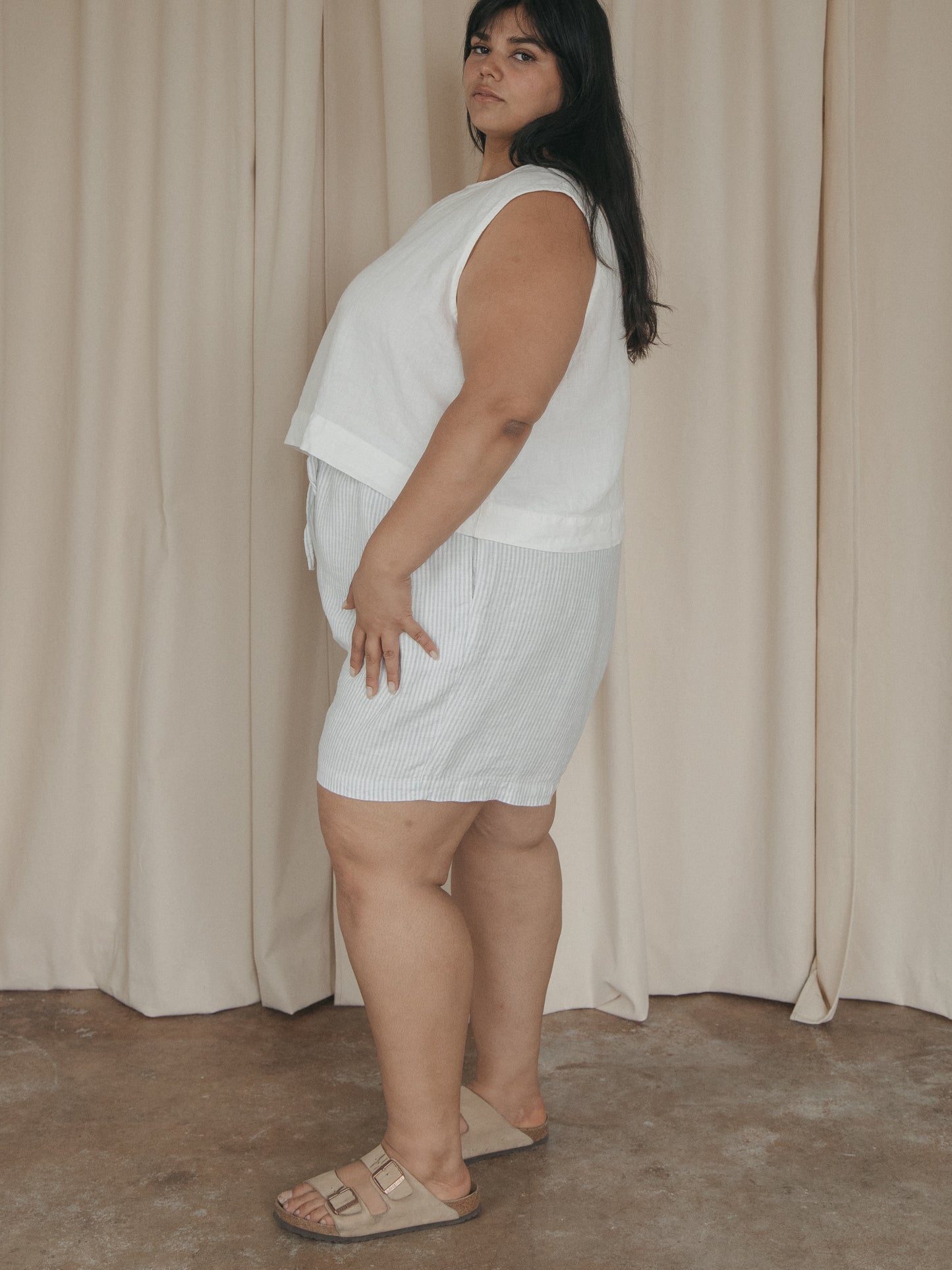 August Short in French Stripe