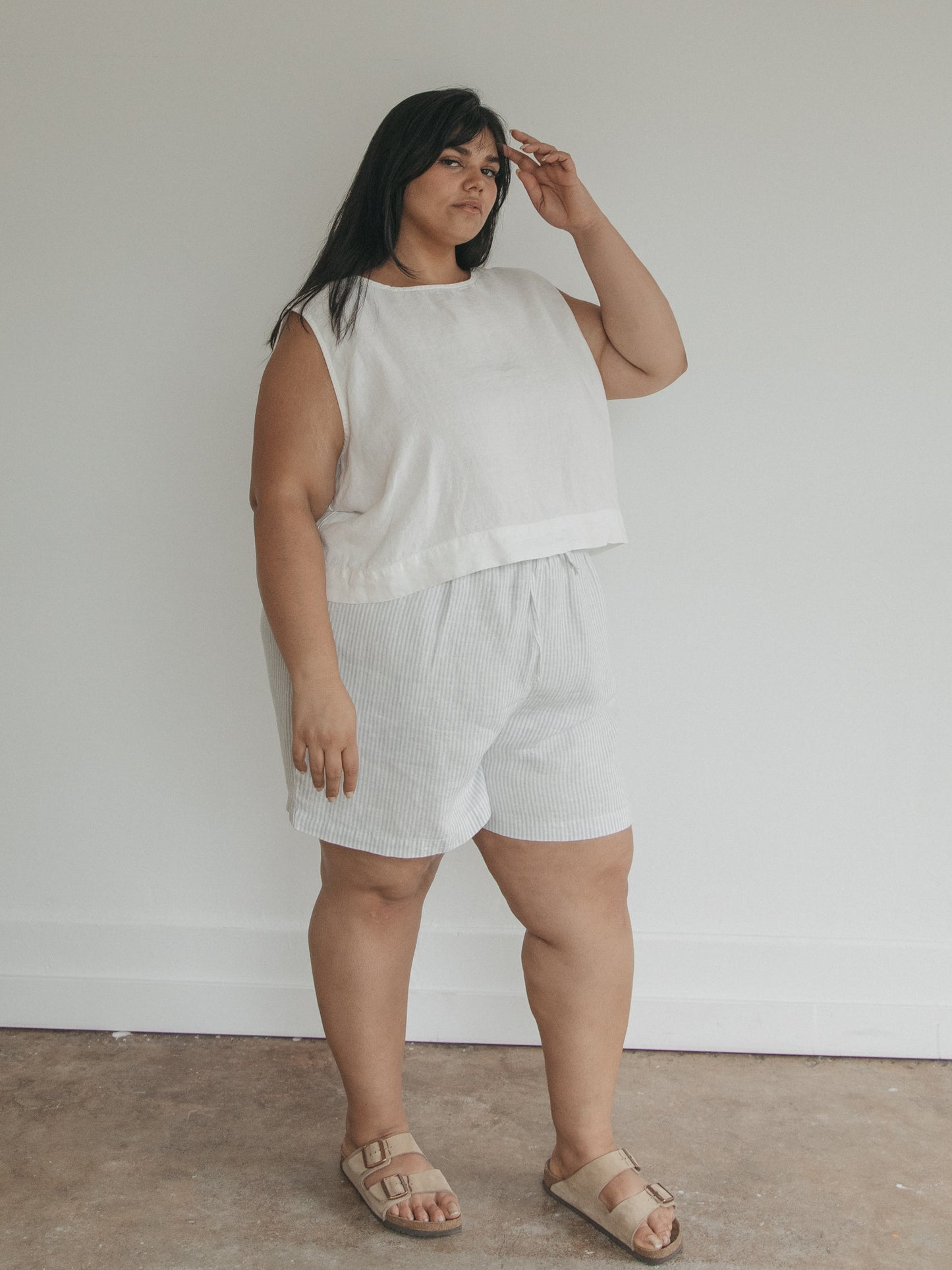 August Short in French Stripe