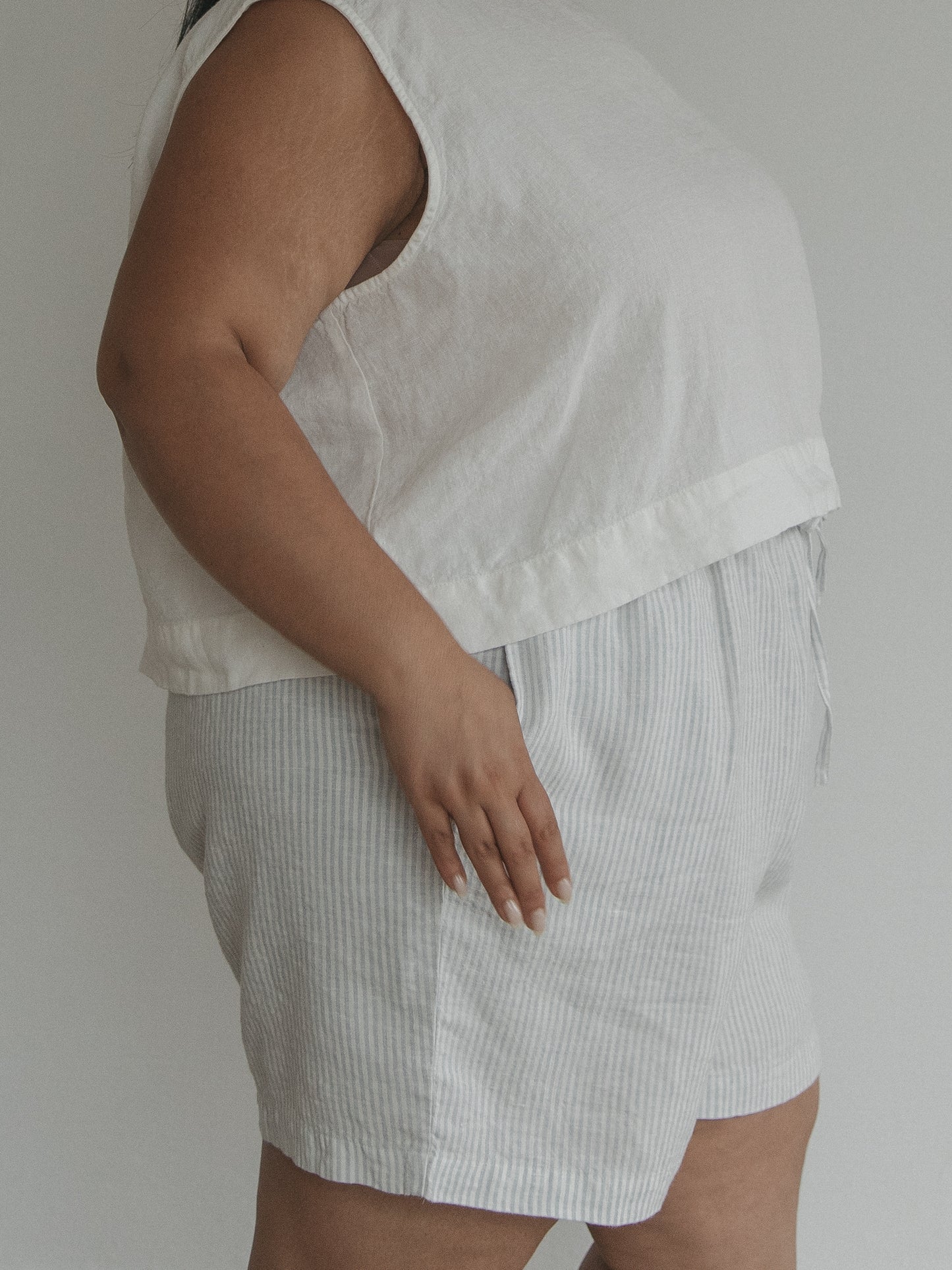 August Short in French Stripe