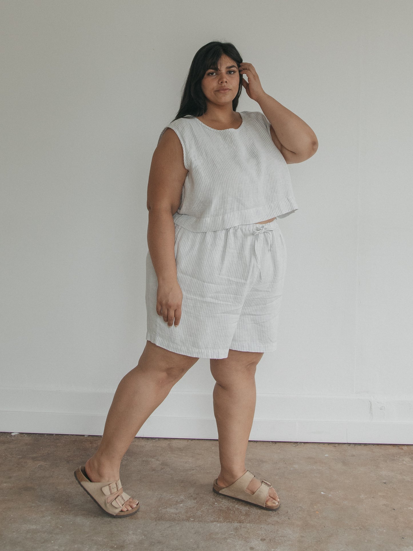August Short in French Stripe
