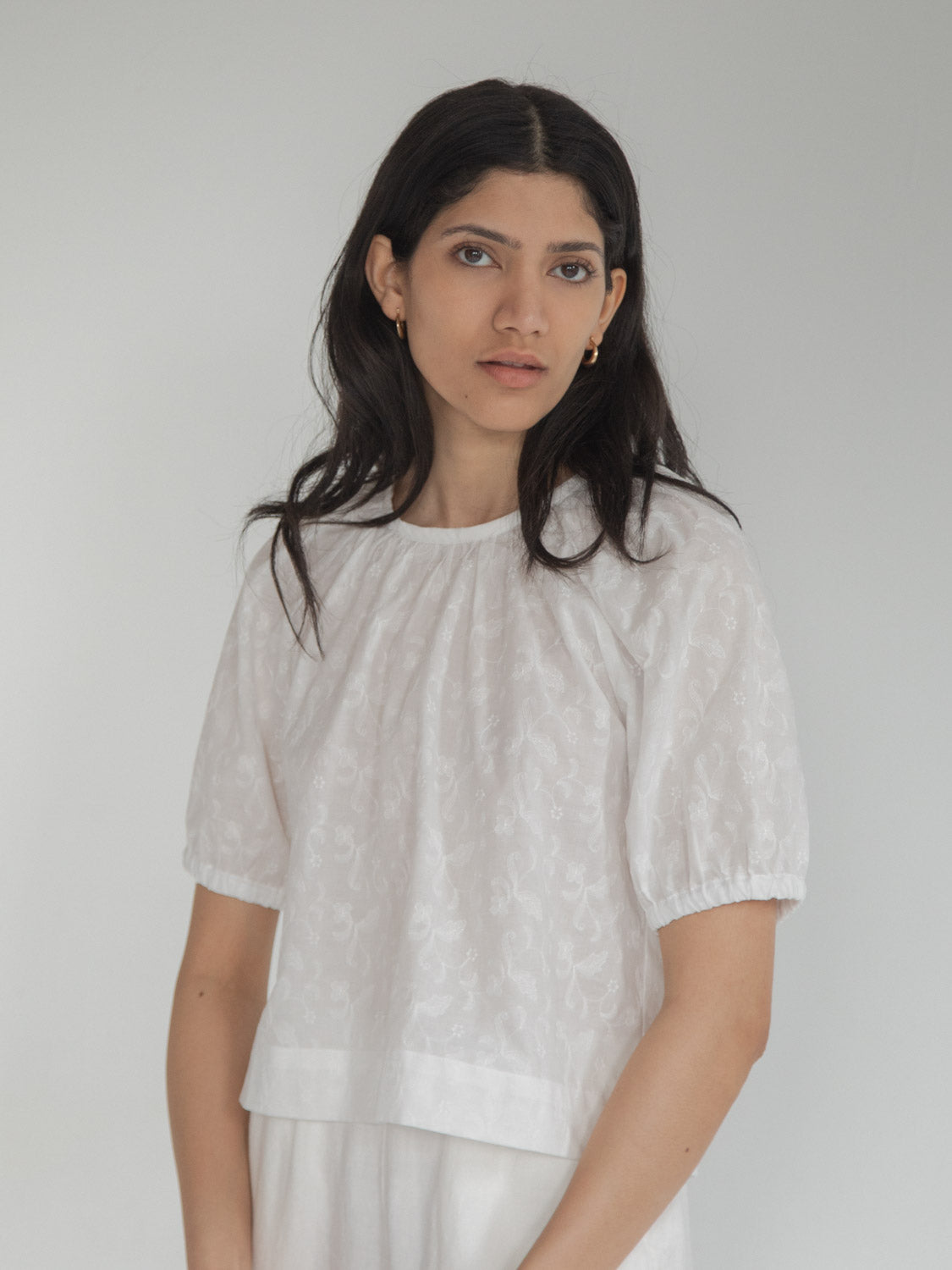 Amelia Blouse in Embroidered Cotton