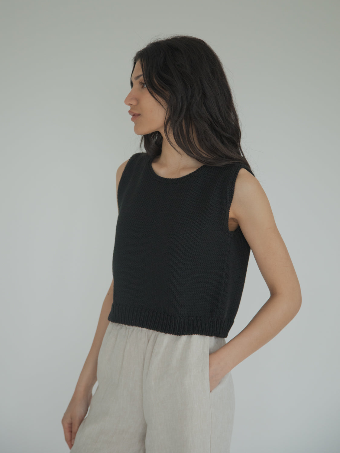Briar Knit Top in Noir