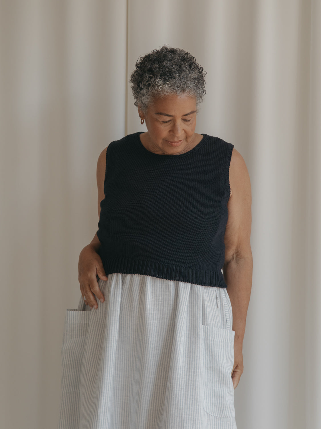 Briar Knit Top in Navy