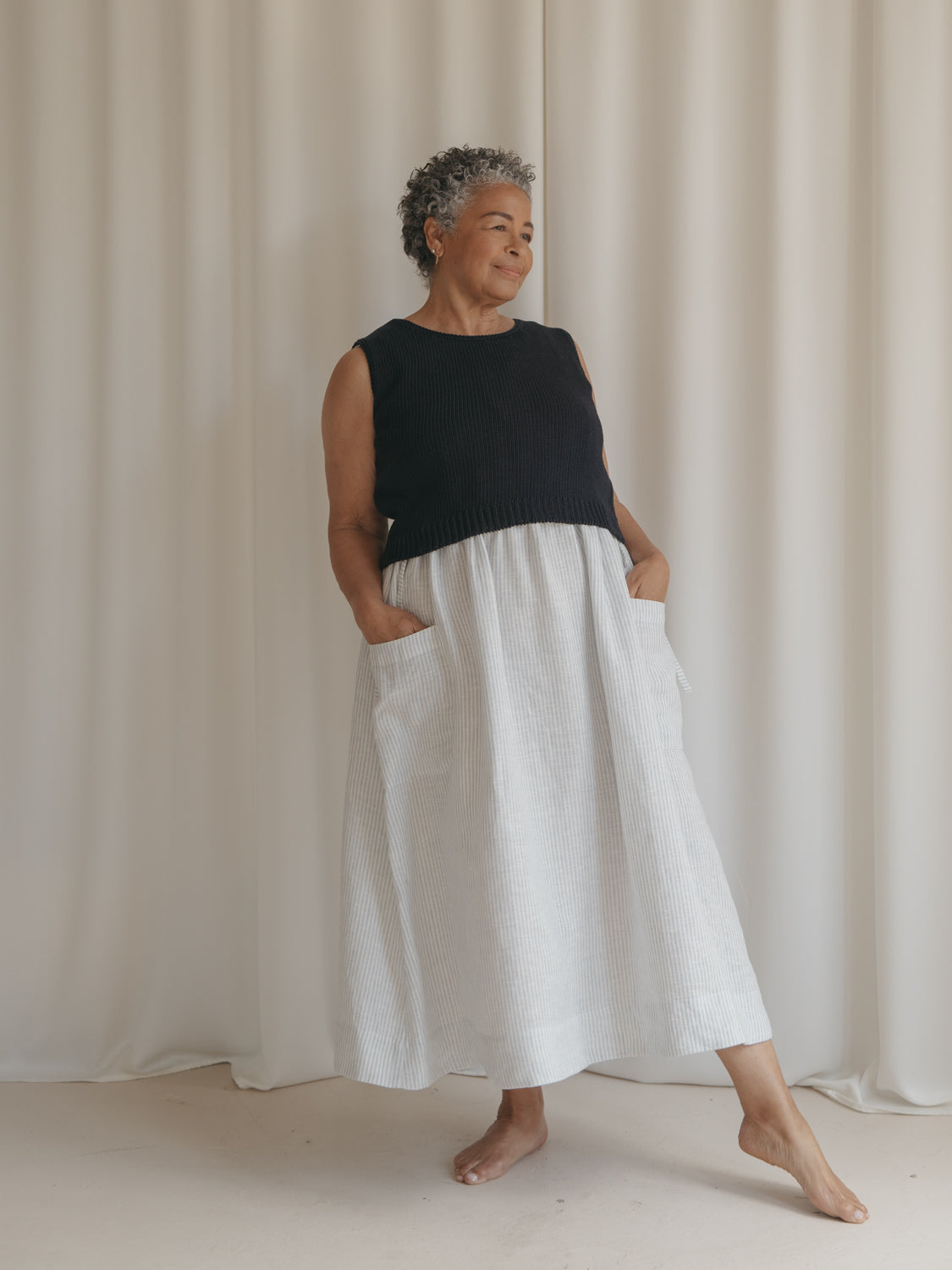 Briar Knit Top in Navy