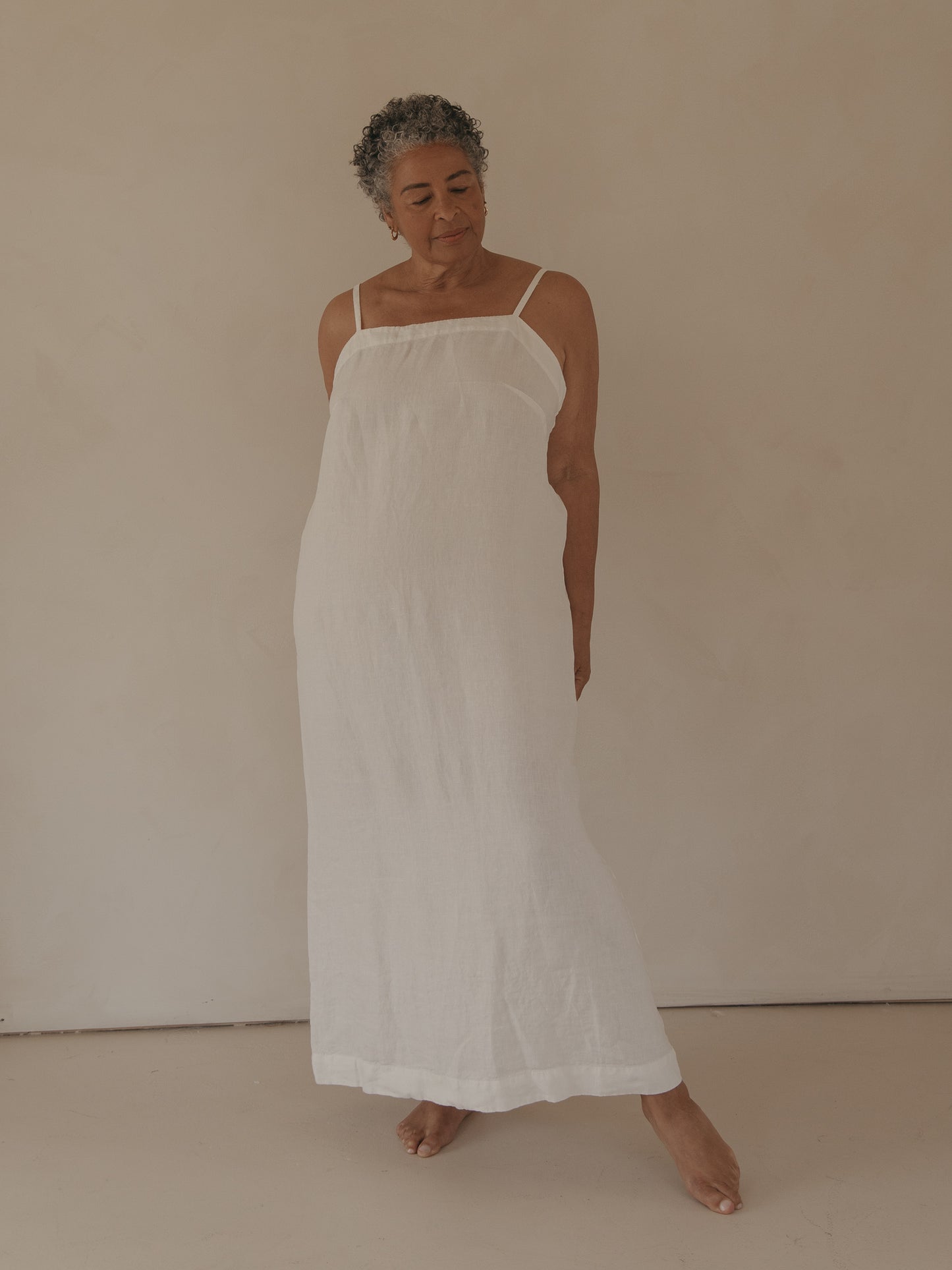 Pia Dress in Salt