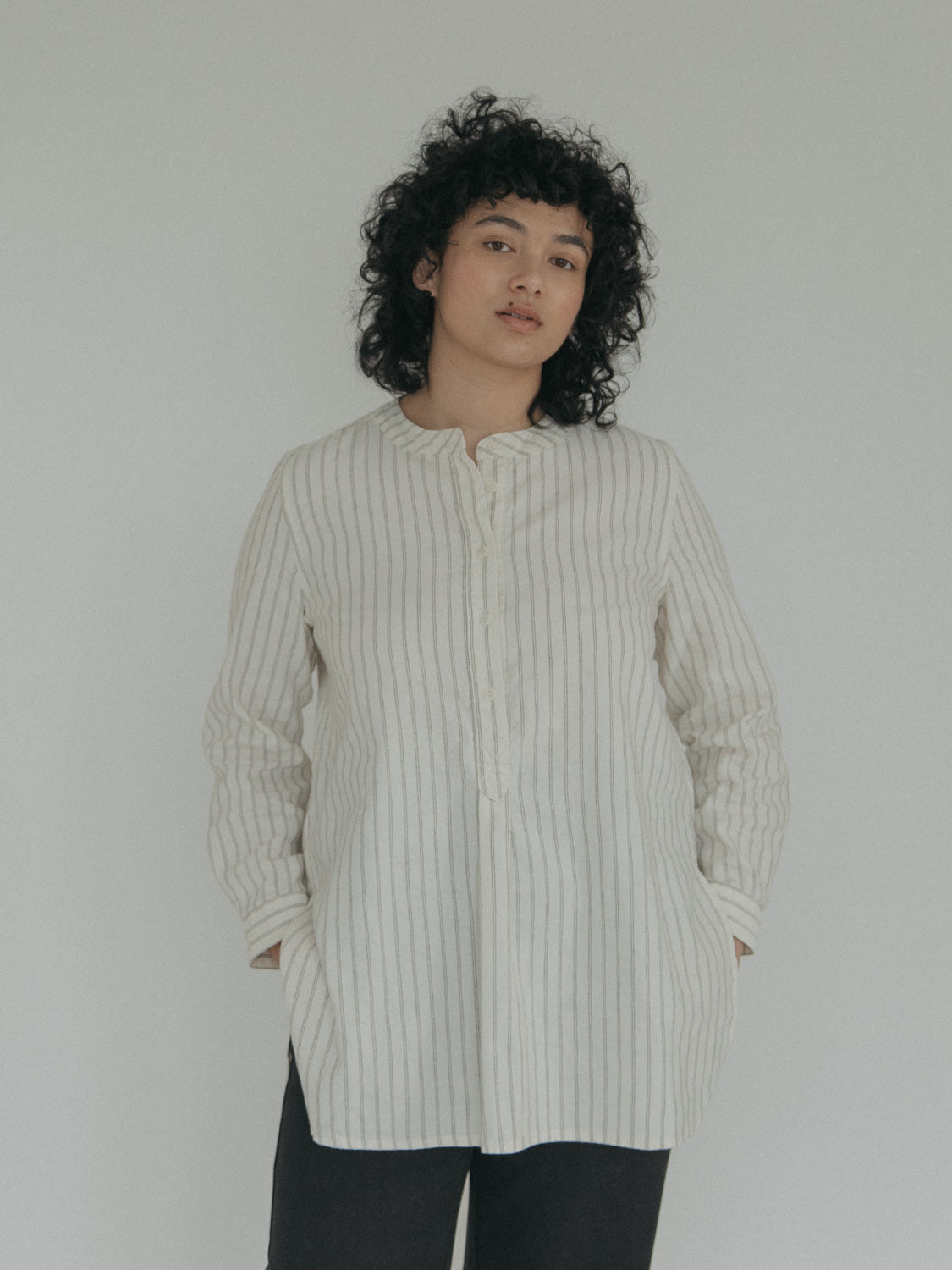 Theo Tunic Walnut Stripe