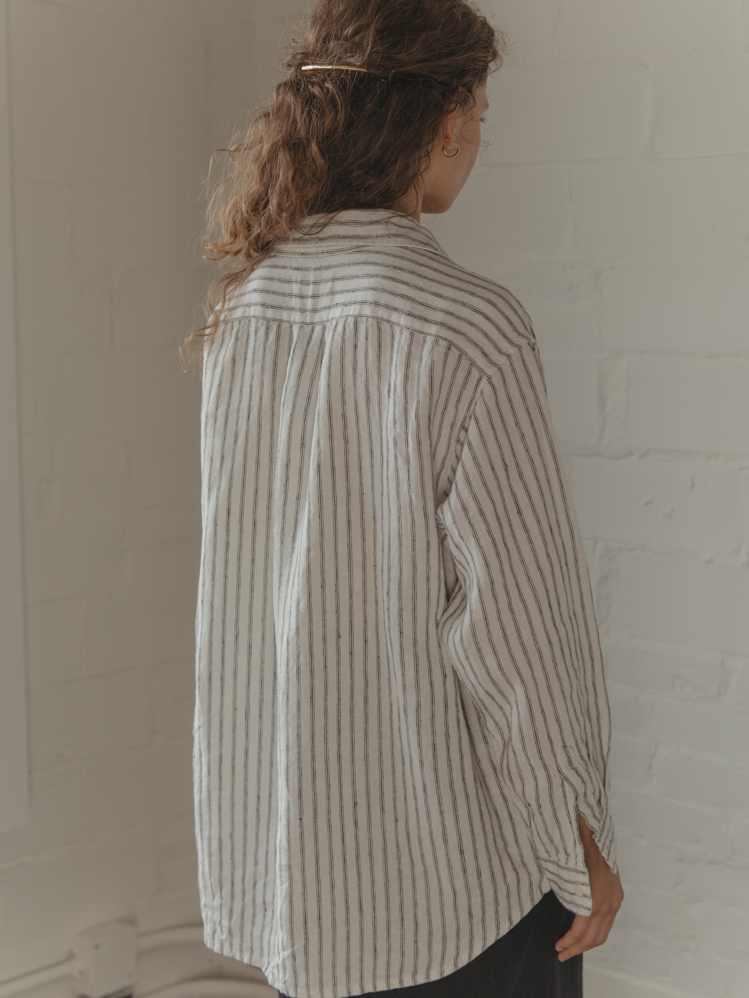 Britta Shirt Linen Vintage Stripe
