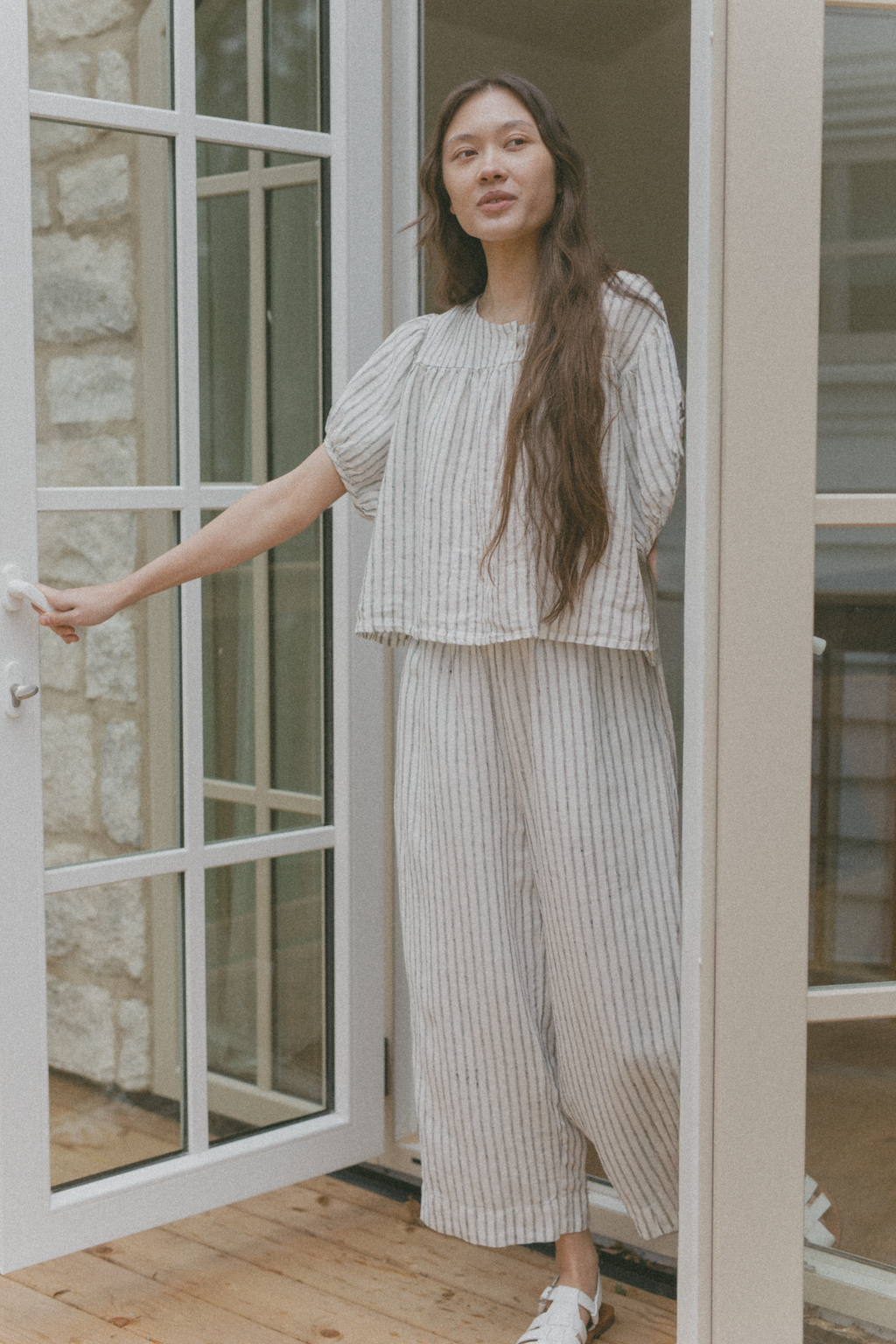 Olive Pant Vintage Stripe