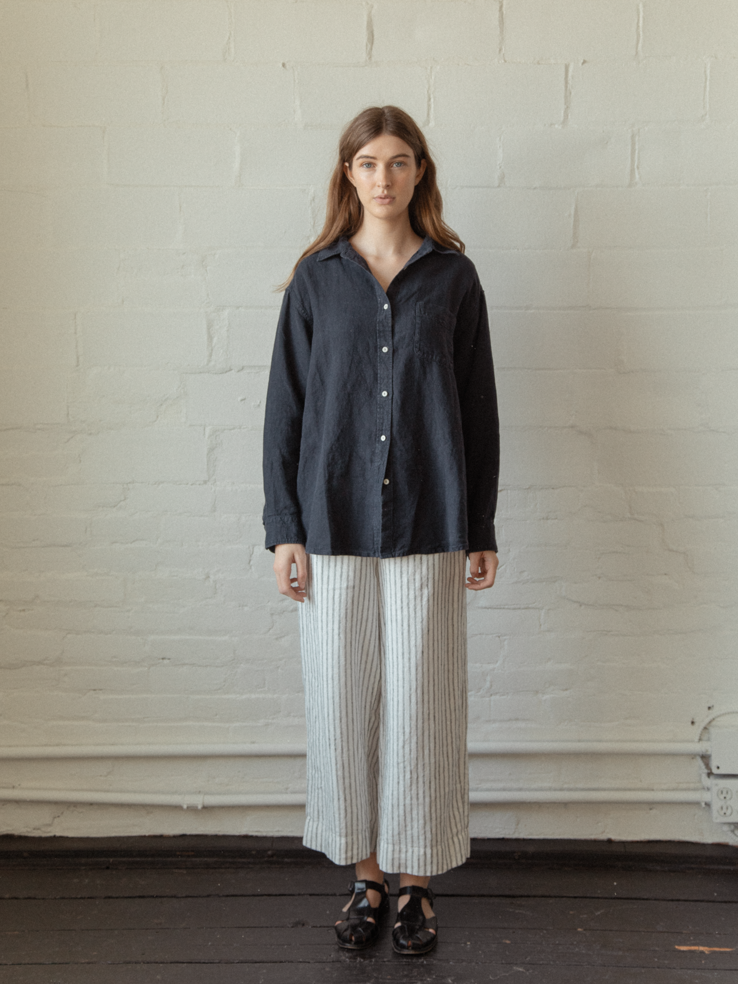 Britta Shirt Linen Navy