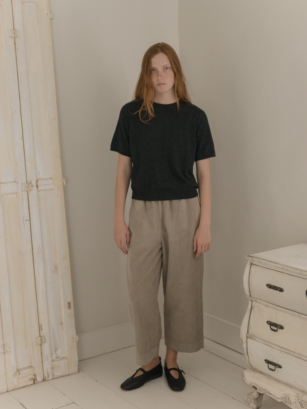 Lottie Knit Top Charcoal