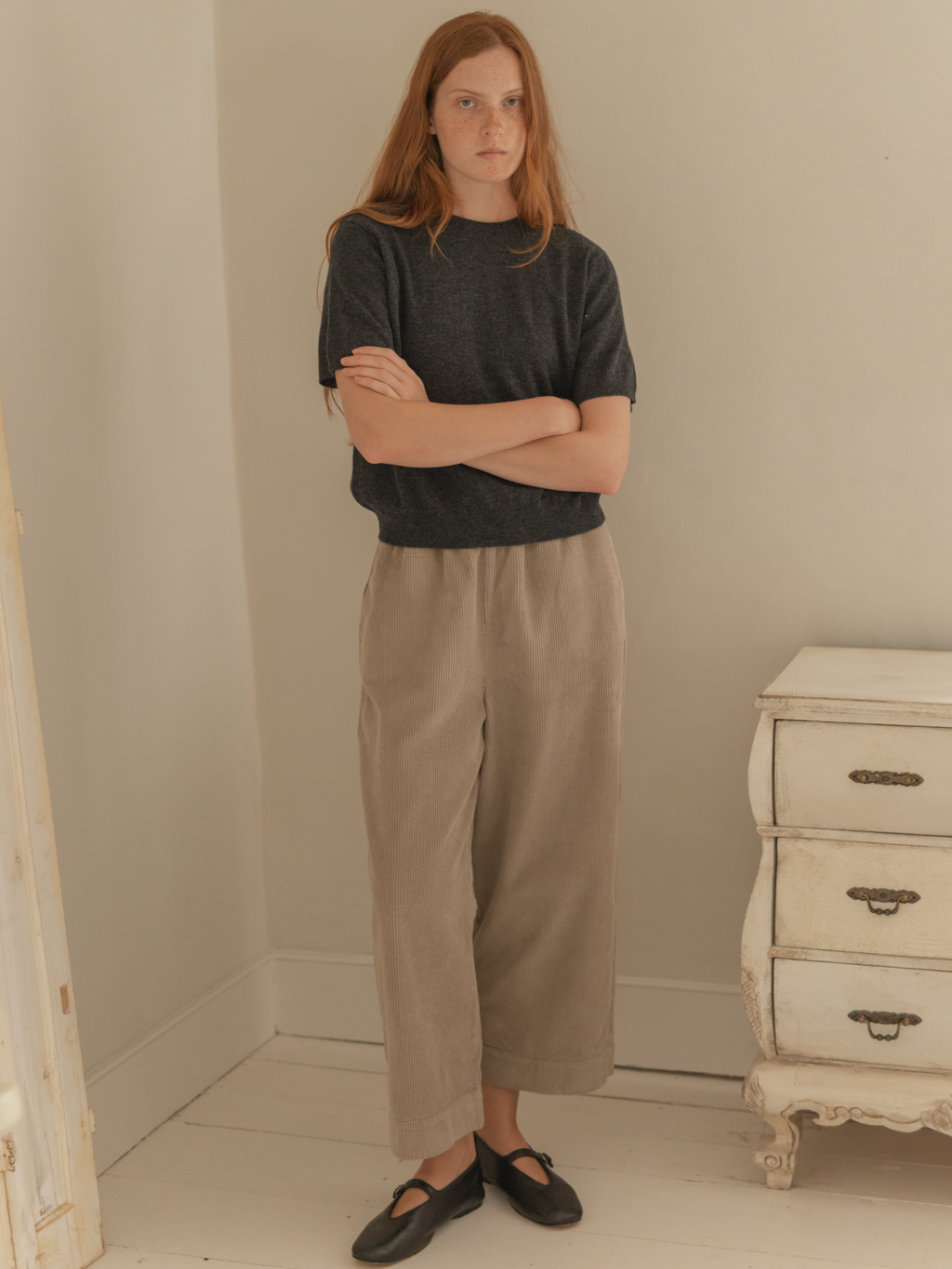 Lottie Knit Top Charcoal
