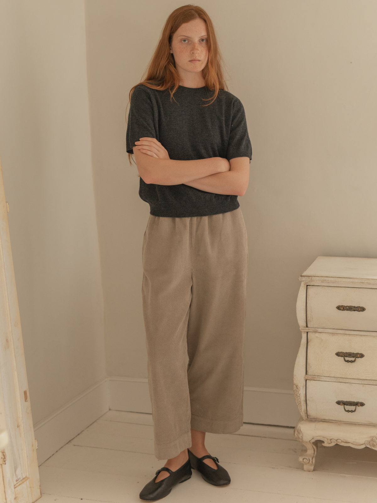 Lottie Knit Top Charcoal