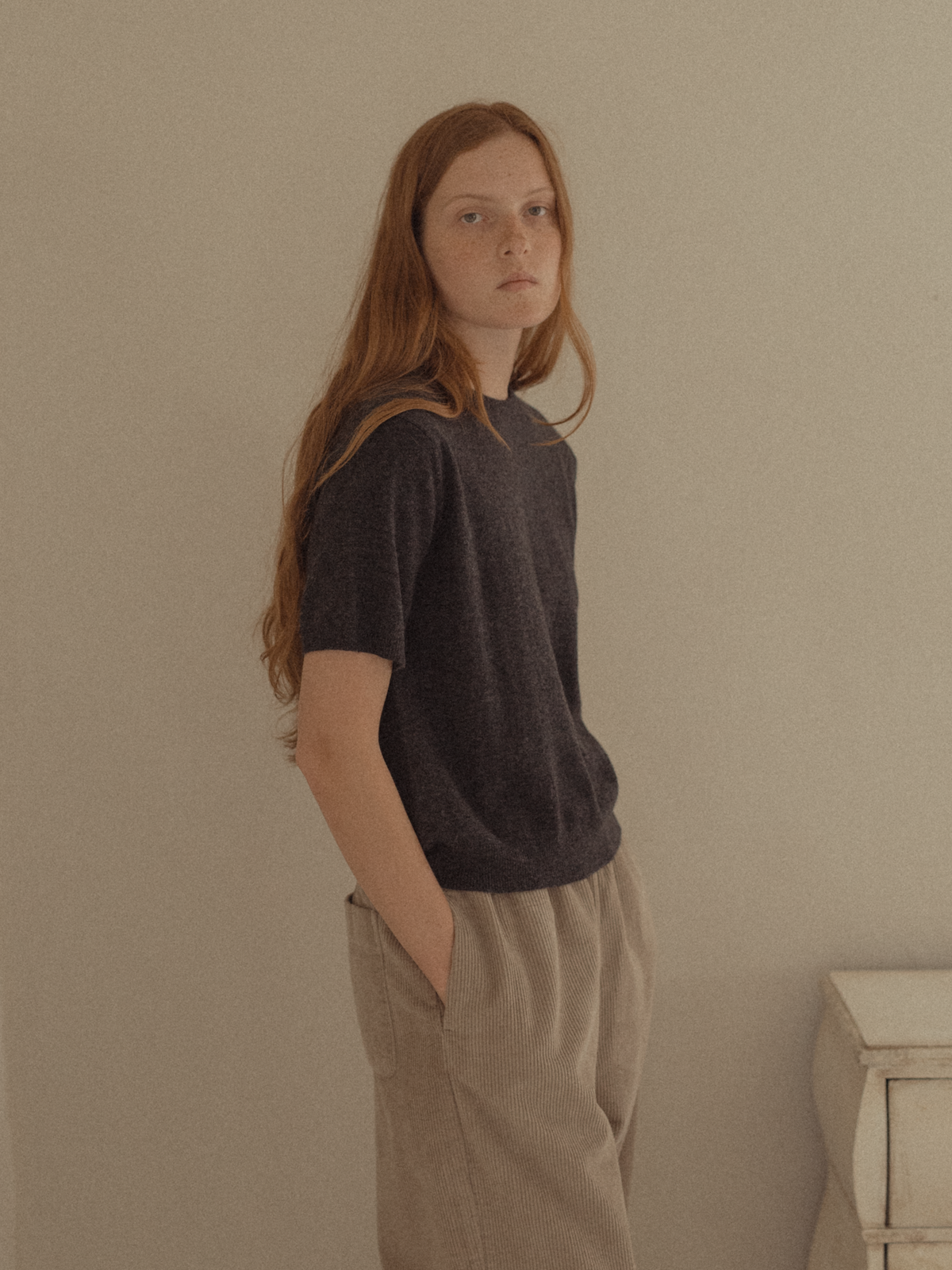 Lottie Knit Top Charcoal