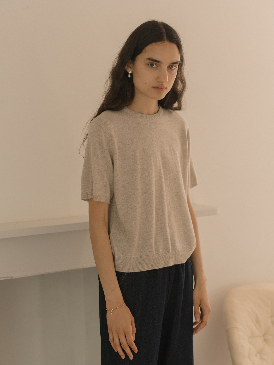 Lottie Knit Top Oatmeal