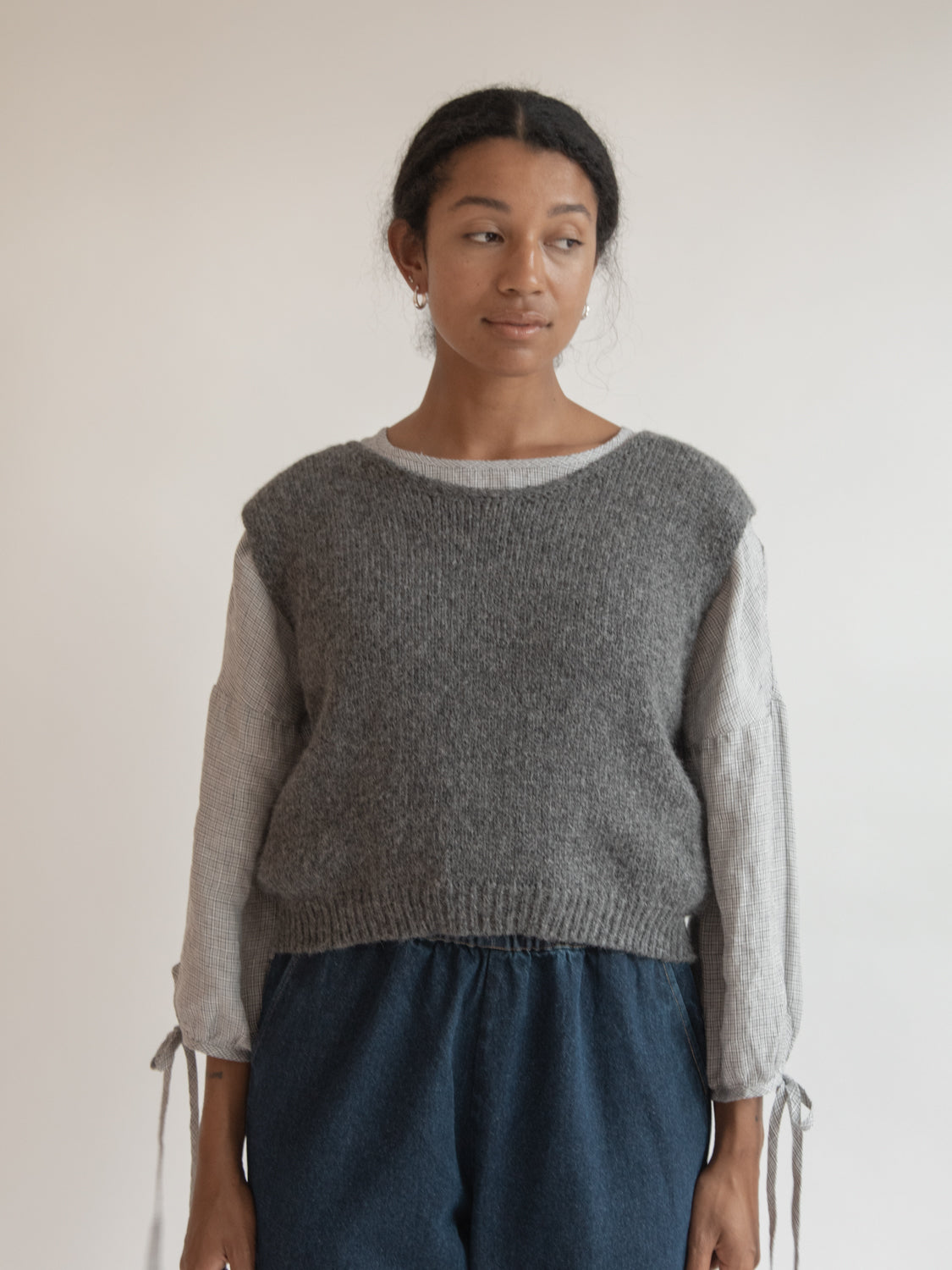 Briar Knit Vest in Charcoal