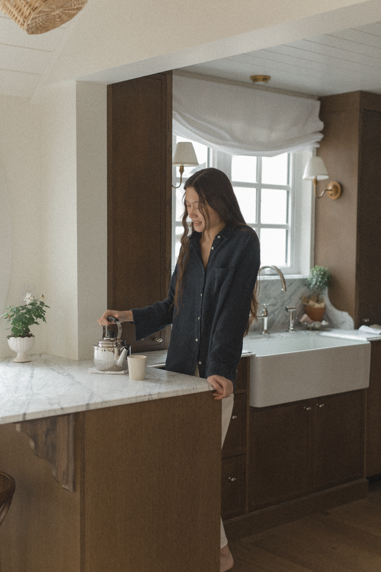 Britta Shirt Linen Navy