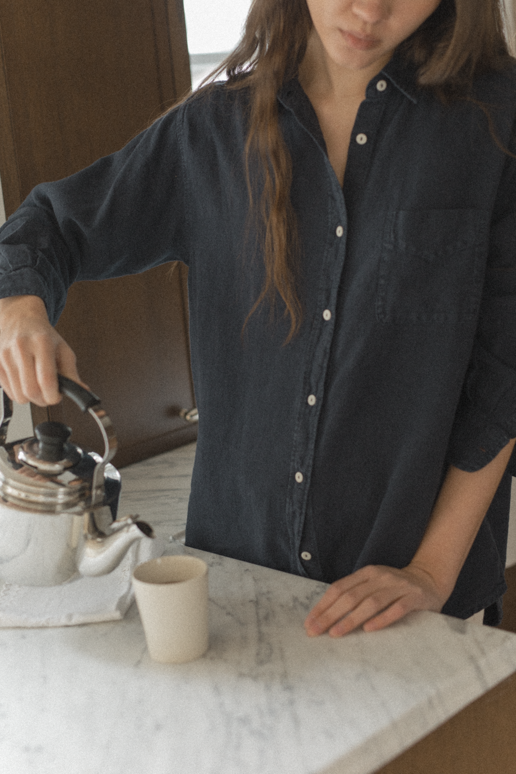 Britta Shirt Linen Navy