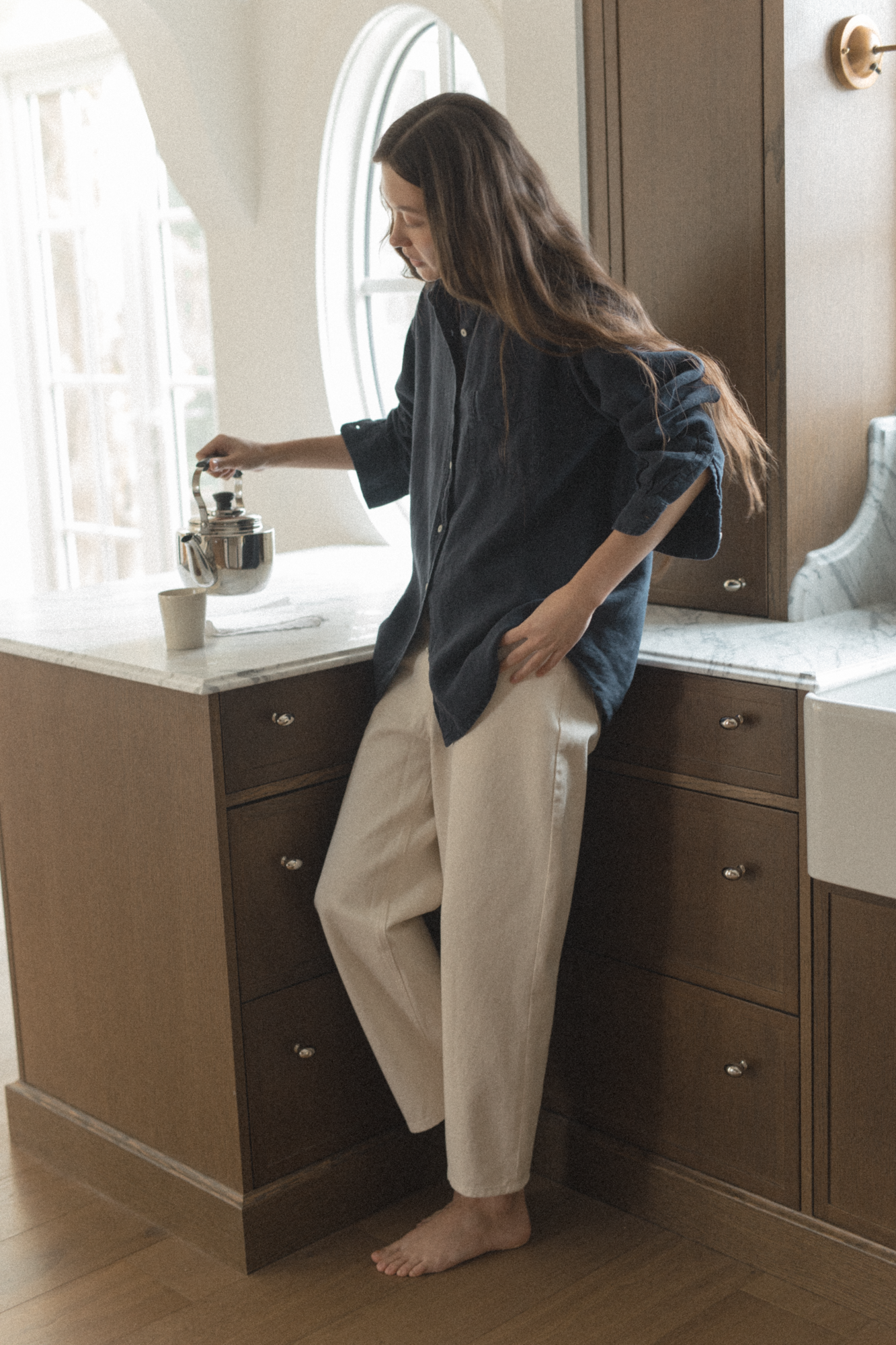 Britta Shirt Linen Navy