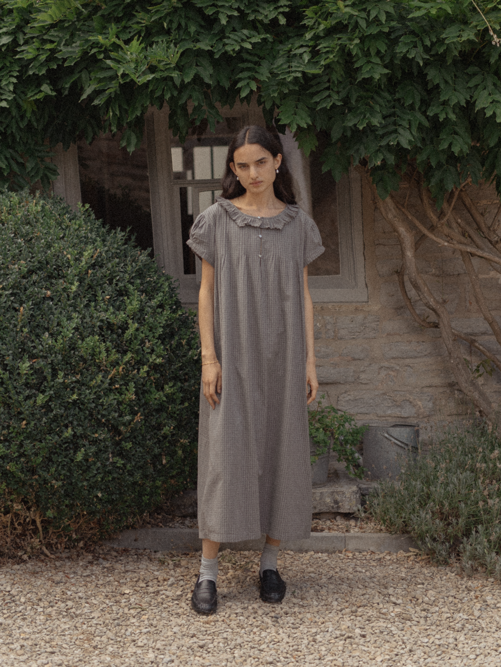 Clover Dress Grey Check