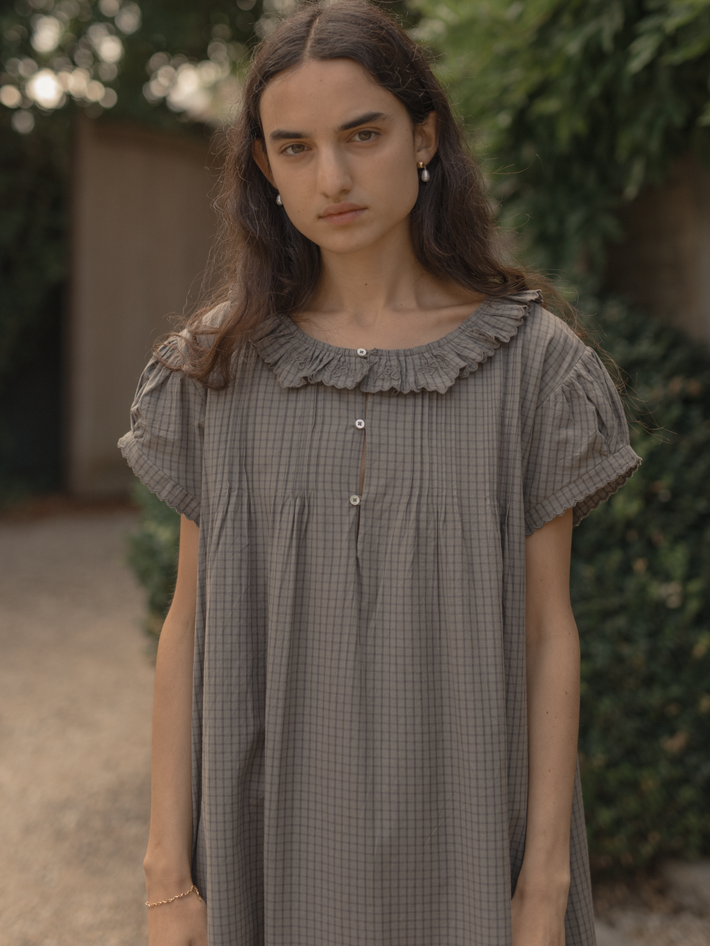 Clover Dress Grey Check