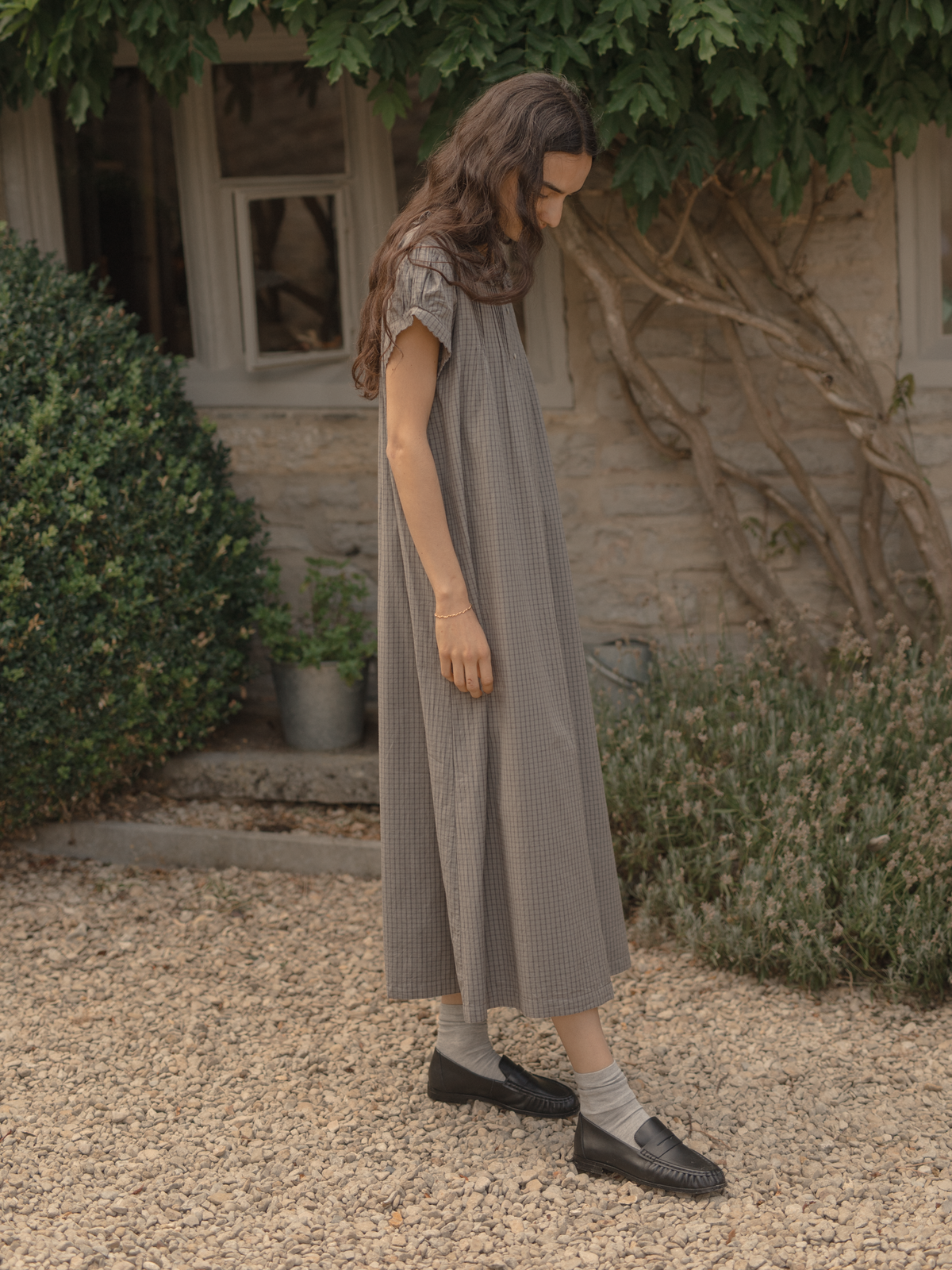 Clover Dress Grey Check