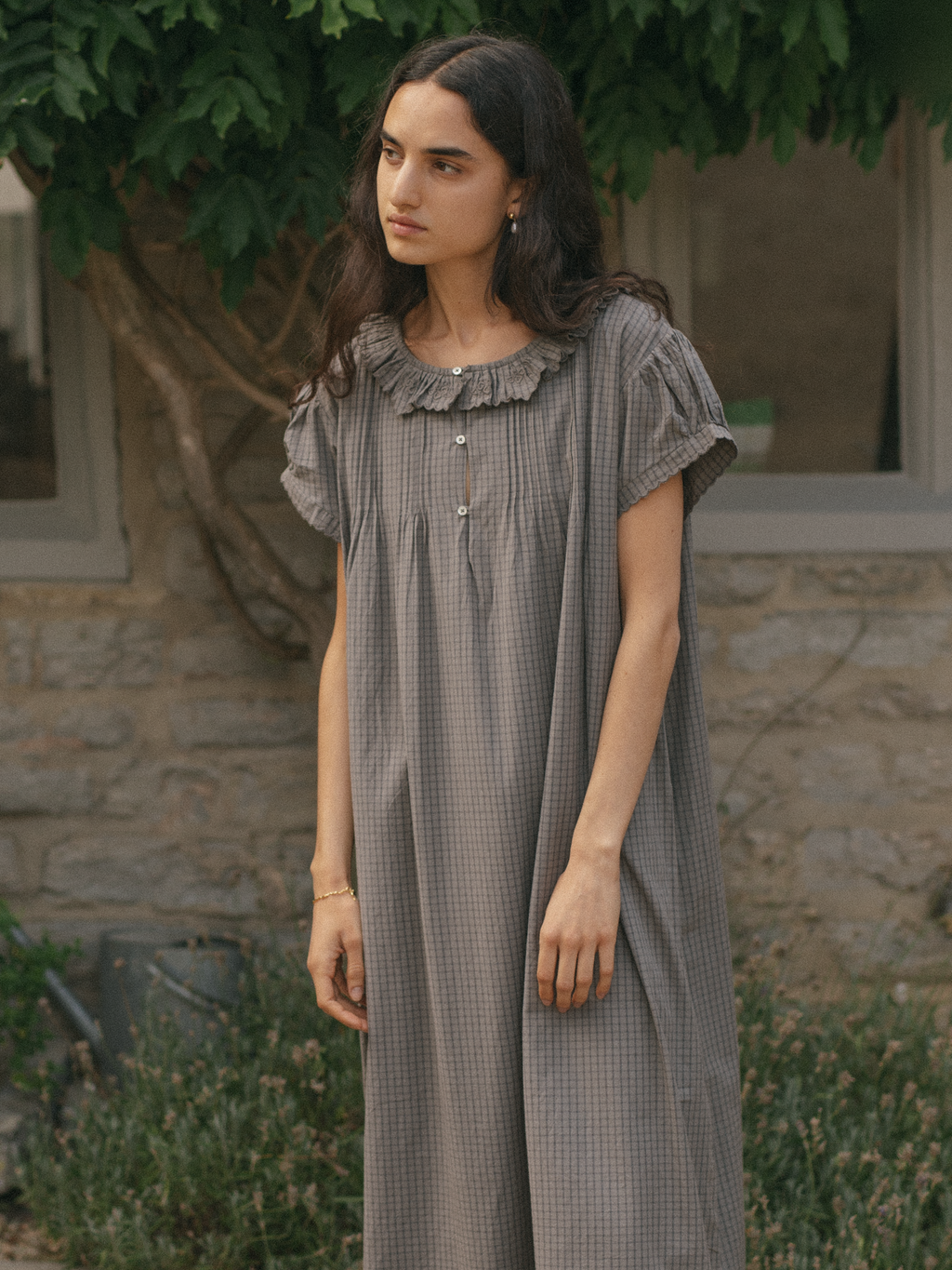 Clover Dress Grey Check
