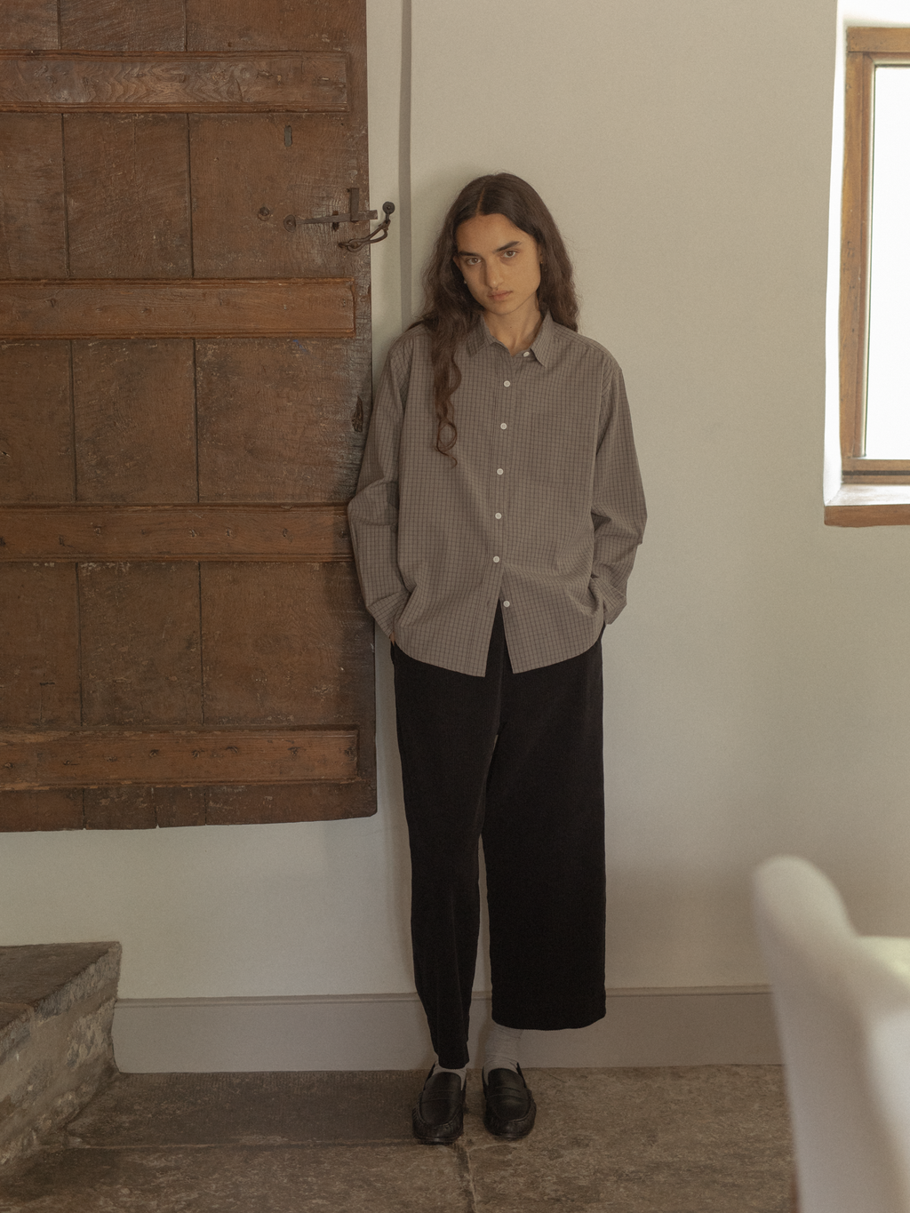Britta Shirt Grey Check