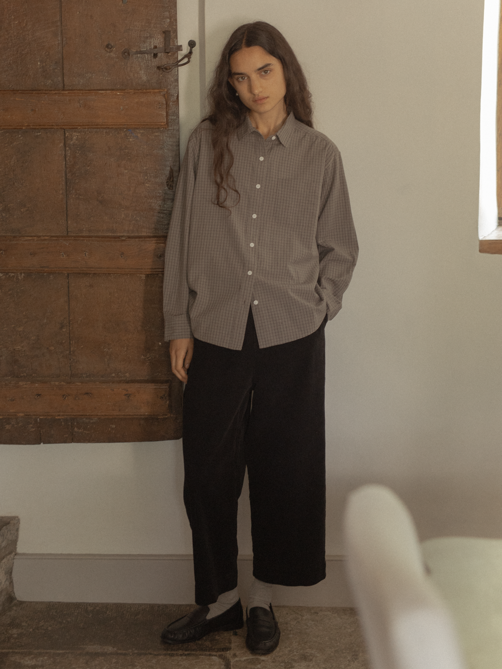 Britta Shirt Grey Check
