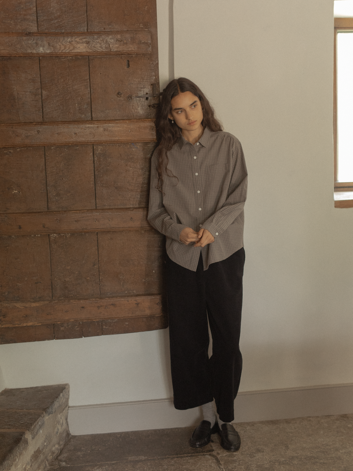 Britta Shirt Grey Check