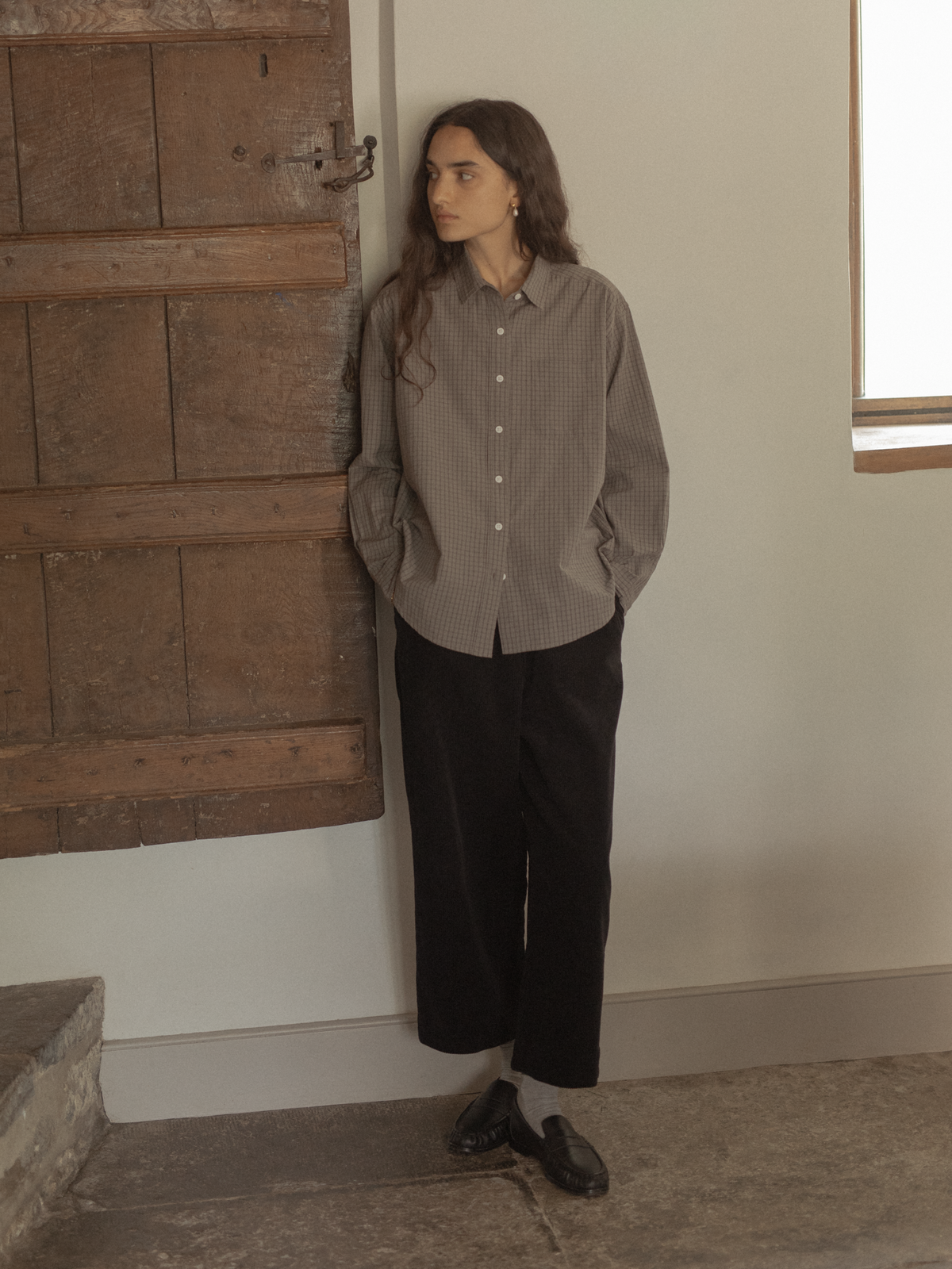 Britta Shirt Grey Check