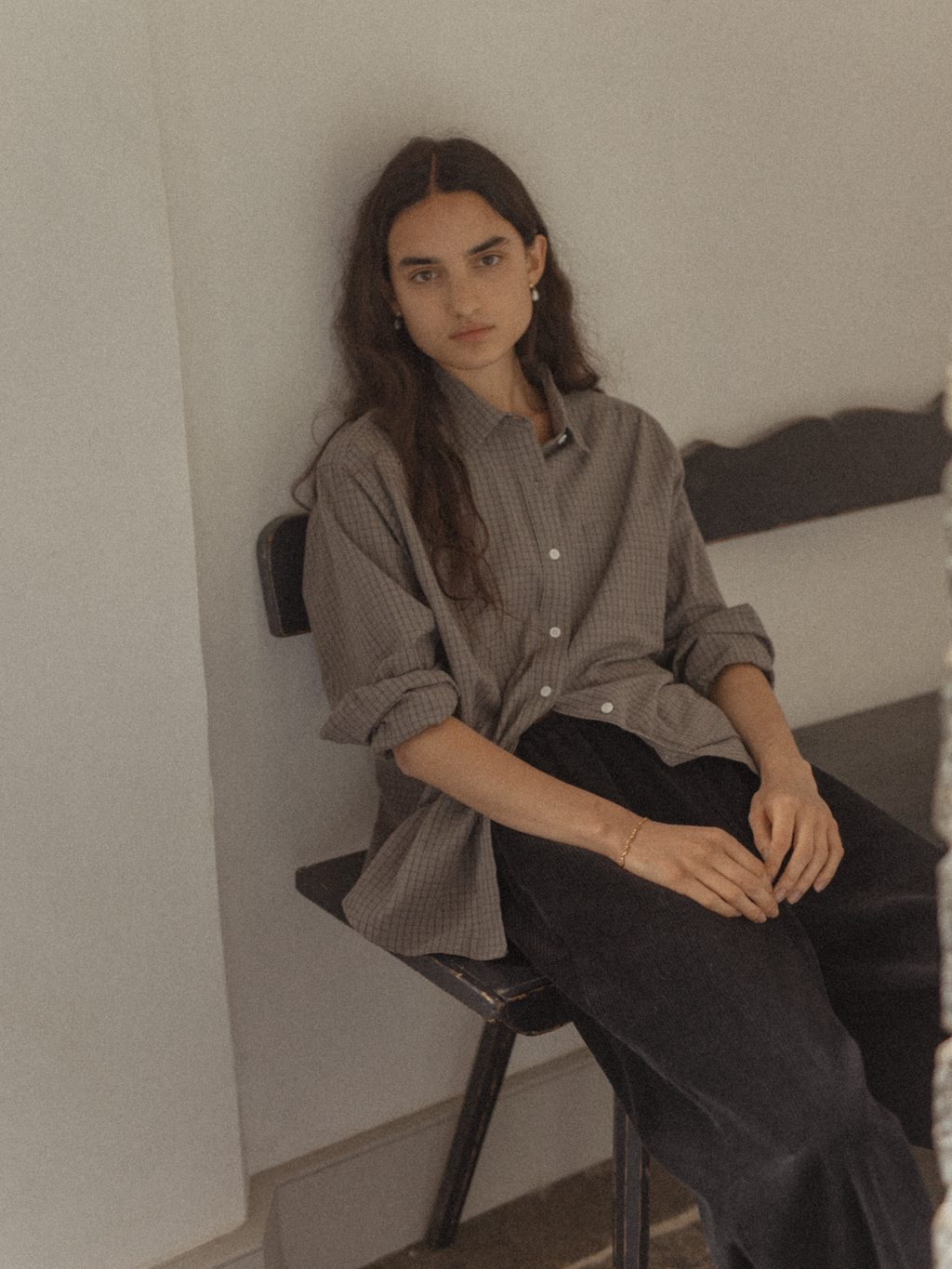 Britta Shirt Grey Check
