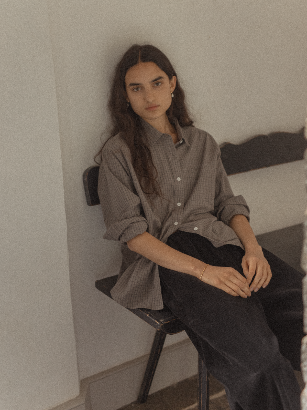 Britta Shirt Grey Check